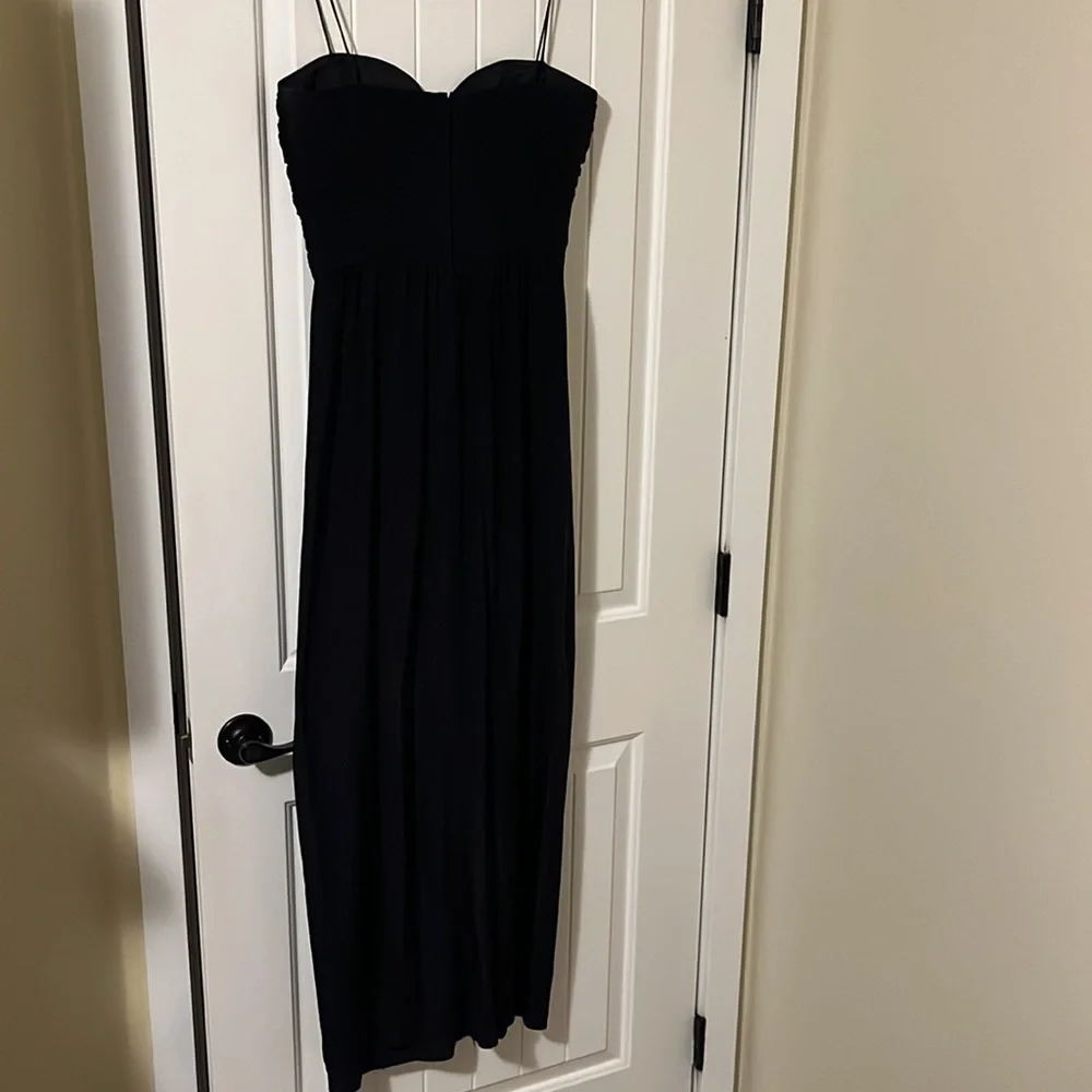Vintage 100% Silk Black Sweetheart w/Straps Dress Size 10 more like a Size 6 - Picture 5 of 7